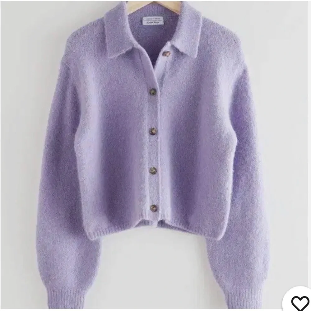 & Other Stories Lavender Cardigan - Picture 1 of 7